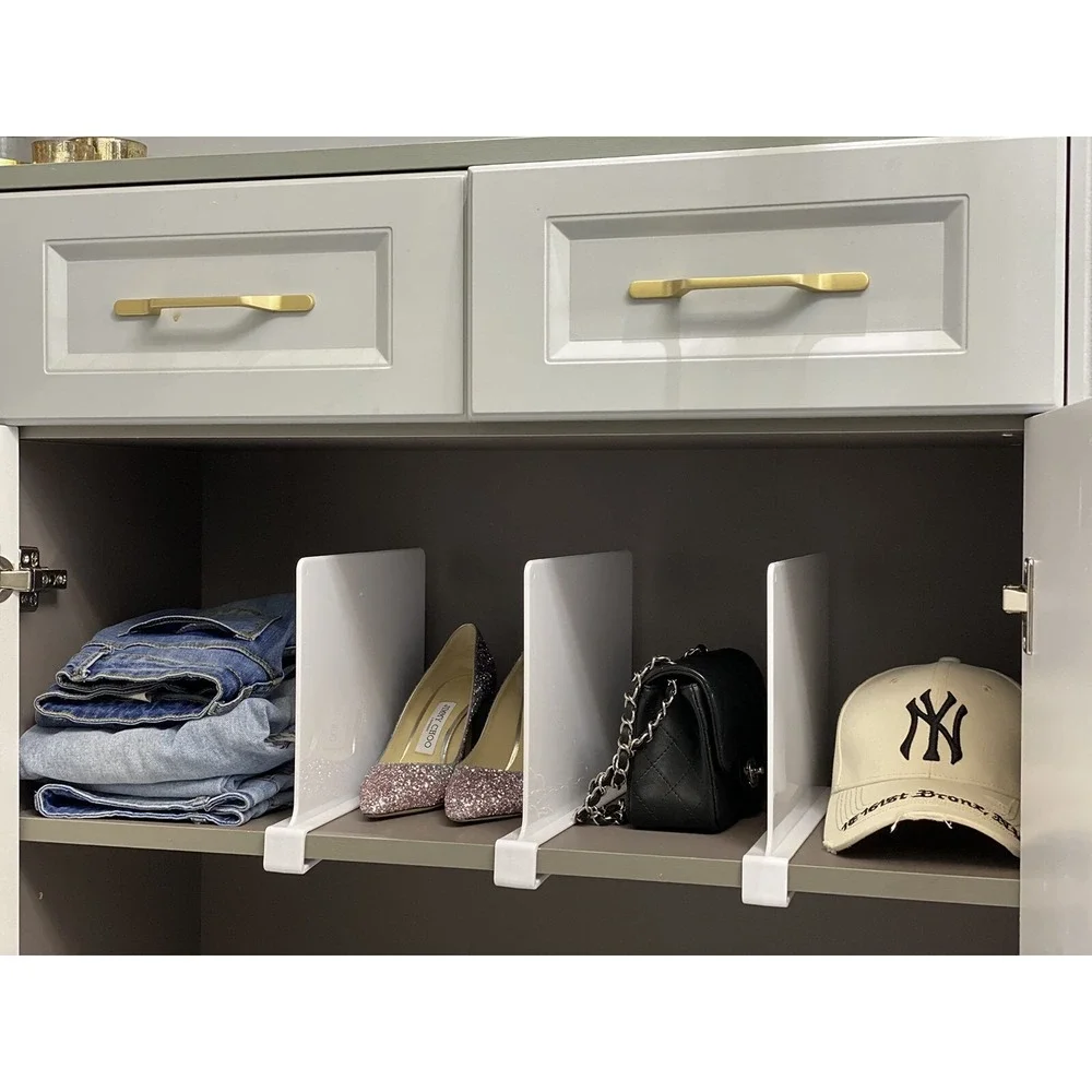 Acrylic Shelf Dividers Closet Organizer White 8